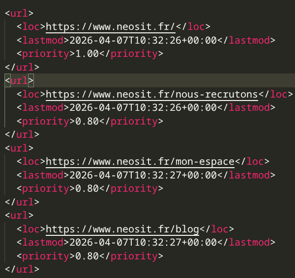 Code de génération de sitemap pour améliorer le référencement